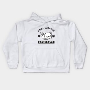 Real Women Love Cats Kids Hoodie